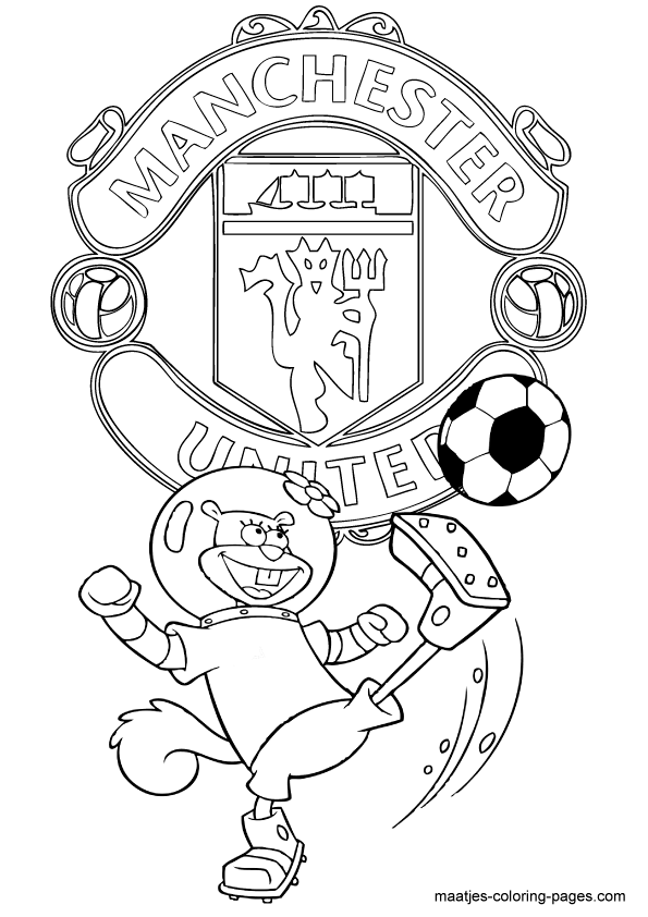 man utd crest coloring pages for kids