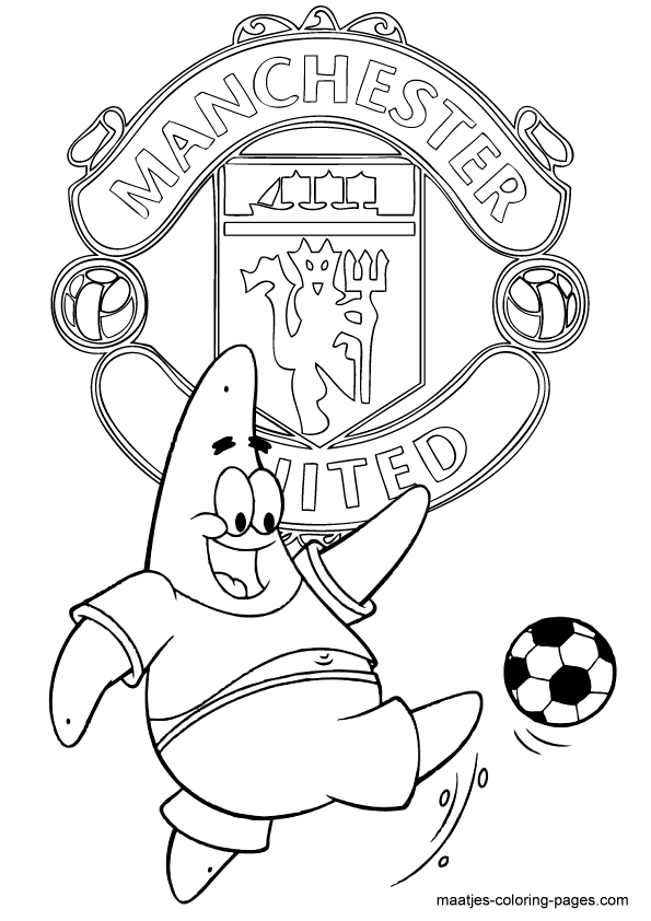 Manchester United Patrick Star playing soccer