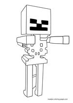 Minecraft Skeleton coloring pages