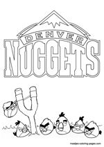 Denver Nuggets Angry Birds coloring pages