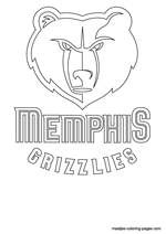 Memphis Grizzlies logo coloring pages