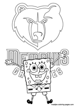 Memphis Grizzlies Spongebob coloring pages