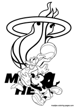 Miami Heat Disney coloring pages