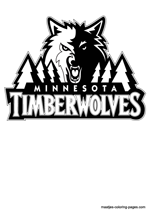 Minnesota Timberwolves logo coloring pages