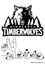 Minnesota Timberwolves Angry Birds coloring pages