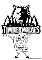 Minnesota Timberwolves Spongebob coloring pages