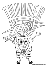Oklahoma City Thunder Spongebob coloring pages
