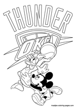 Oklahoma City Thunder Disney coloring pages