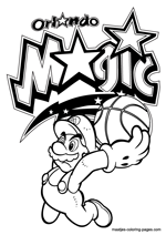 Orlando Magic Super Mario coloring pages