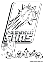 Phoenix Suns Angry Birds coloring pages