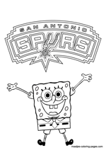 San Antonio Spurs Spongebob coloring pages
