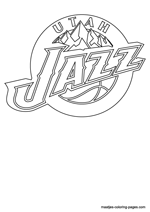 Utah Jazz logo coloring pages