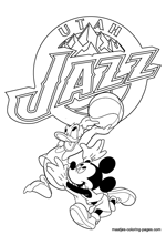 Utah Jazz Disney coloring pages