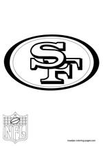 San Francisco 49ers Logo NFL Coloring Pages