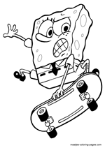 Spongebob skateboarding
