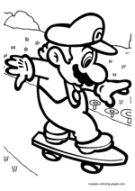 Super Mario skateboarding