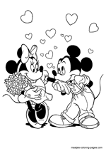 Valentines Day coloring pages Minnie Mouse